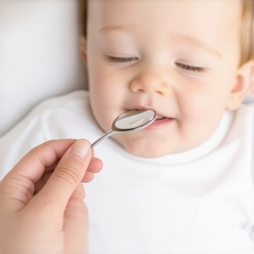 Chilled Spoon Teething Relief Technique Using a cold metal spoon to soothe a toddler's teething pain at night