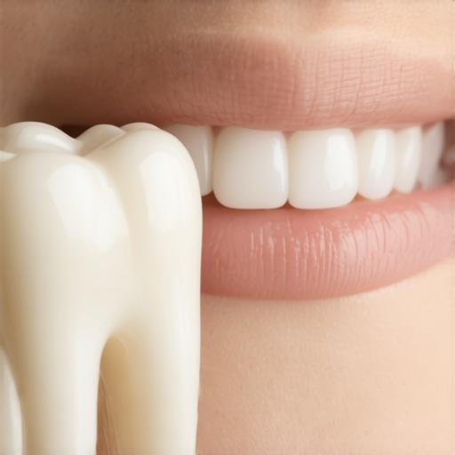A comparison between natural tooth enamel and a porcelain veneer to demonstrate translucency.