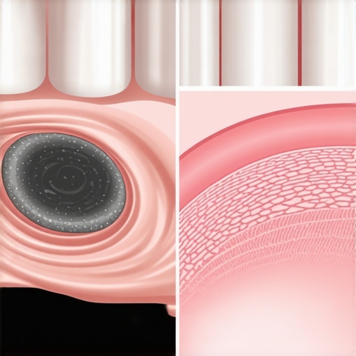 Enamel Surface Health Comparison Microscopic view of healthy enamel versus abrasive damage from charcoal