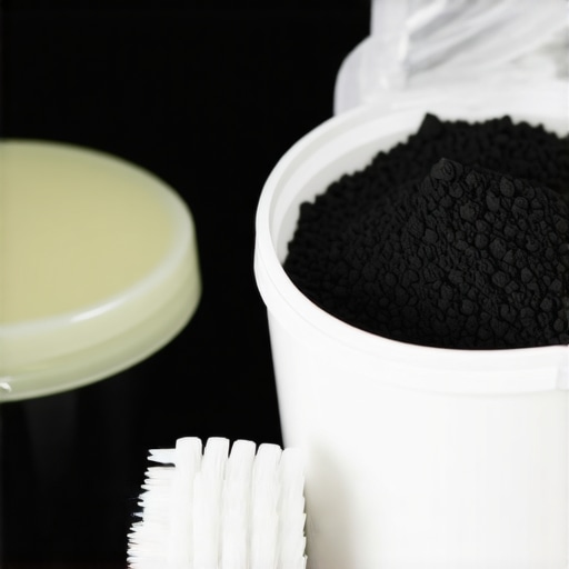 Gentle Gel vs Abrasive Charcoal Comparison of smooth dental gel and gritty charcoal powder for teeth cleaning.