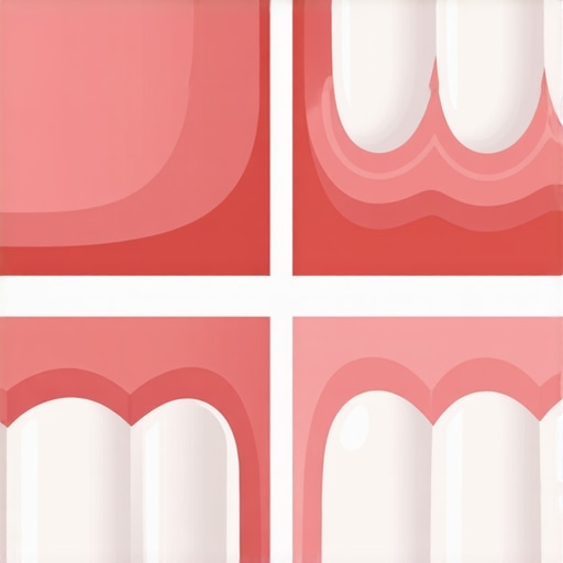 Comparison of uneven gingival margins versus symmetrical gums for smile balance.