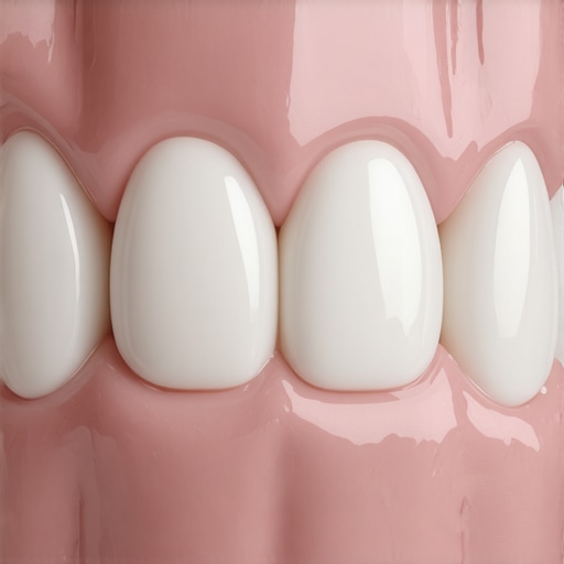Healthy tooth enamel close up Macro view of healthy human tooth enamel showing natural mineral texture and clarity