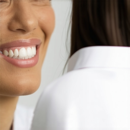Matching Tooth Shade to Complexion Professional dental shade guide used to match veneers or whitening results to a person's skin tone.