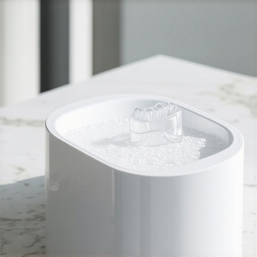 A high-tech ultrasonic device used to clean clear aligners and retainers.