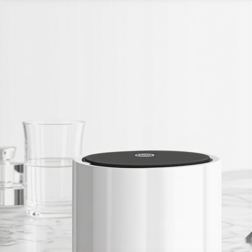 Modern Ultrasonic Cleaner for Dental Maintenance An ultrasonic cleaning pod used for keeping Invisalign trays and night guards clear and bacteria-free.