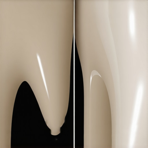 Natural Tooth Translucency vs Opaque Veneer Close up comparison of natural tooth enamel and an opaque porcelain veneer showing light reflection differences.