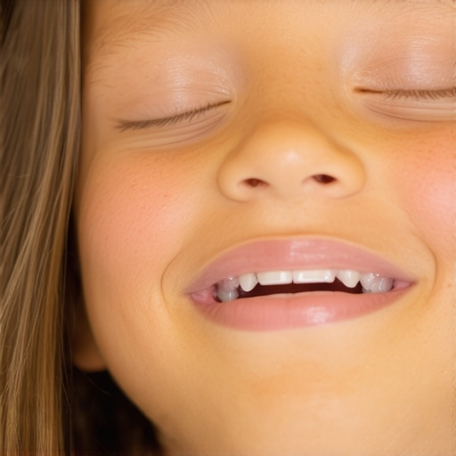 A dentist applying a protective sealant to a child's tooth to prevent decay.