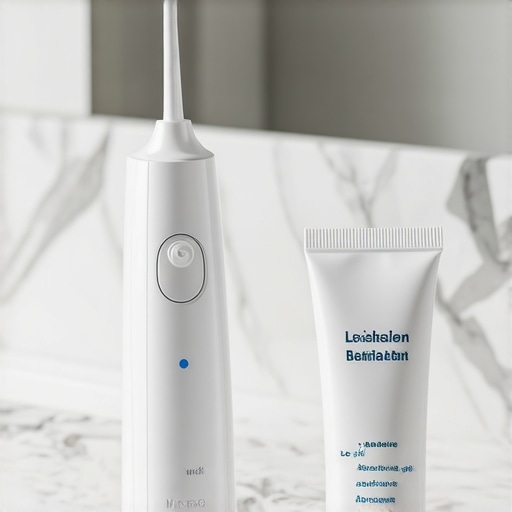 Professional Dental Maintenance Tools High-tech water flosser and low-abrasive toothpaste for veneer care