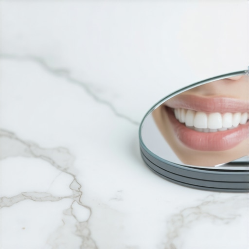Professional Teeth Whitening Nuances A person inspecting their teeth for stains after dental treatment.