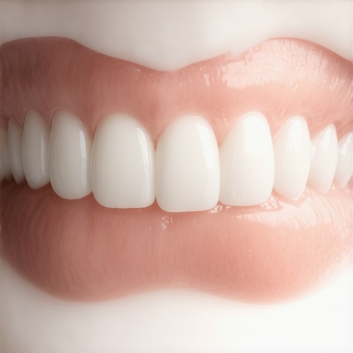 Professional dental alignment model Clear aligner trays on a dental model demonstrating proper bite alignment and arch width.
