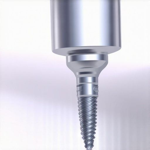 Professional tightening of a dental implant crown Dentist using a torque wrench on a dental implant