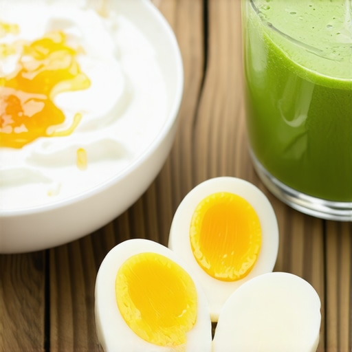 Soft Foods for TMJ Relief A spread of soft foods including yogurt and smoothies designed to reduce jaw clicking and joint pain.