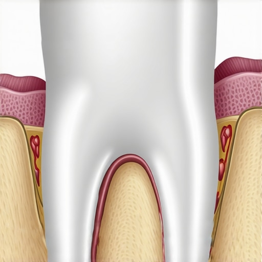 Tooth cross-section illustrating dentin exposure and nerve pain Cross-section diagram of a sensitive tooth showing exposed dentin tubules and nerve path