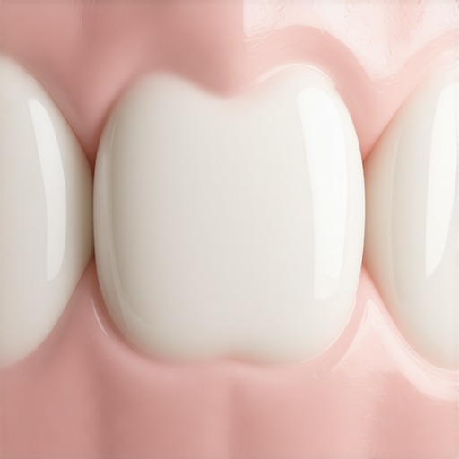 Visualizing Enamel Translucency and Health Close up of teeth showing the difference between healthy enamel and over-whitened translucency.